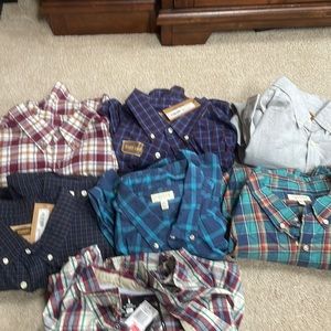 7 men’s button up shirt lot- xxl